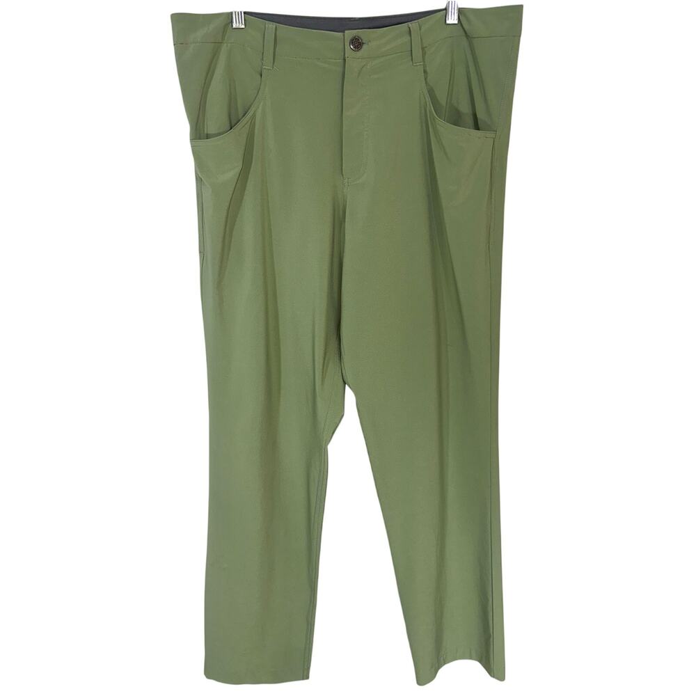 Free Fly Men's Green Nomad Woven Performance Stretch Athleisure Pants Size 36/32